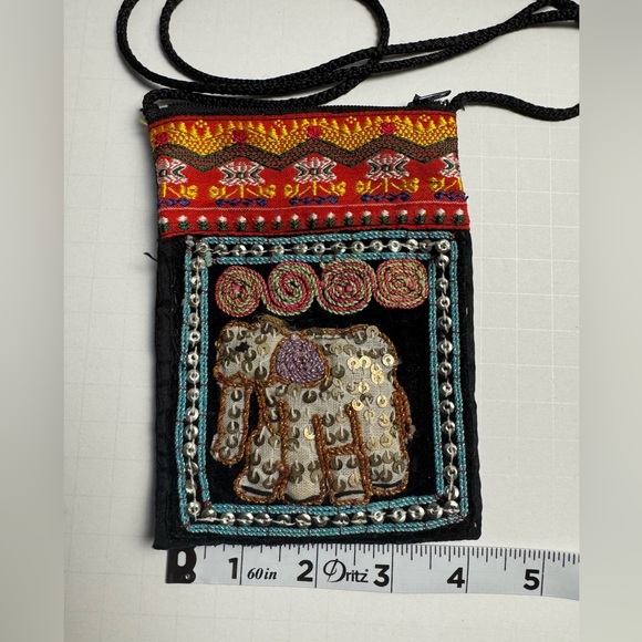 Made In Thailand Crossbody Wallet Zipper Coin Pouch With Zipper - Picture 5 of 6